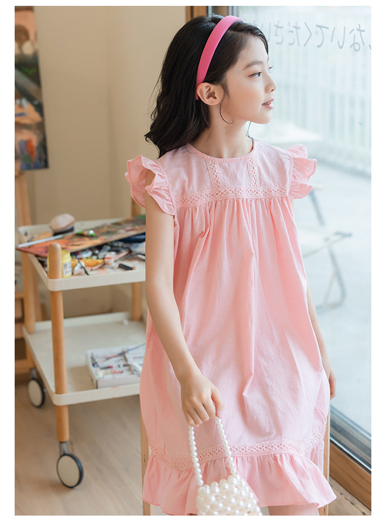 Short Sleeve Fun Jersey Dress - Pink