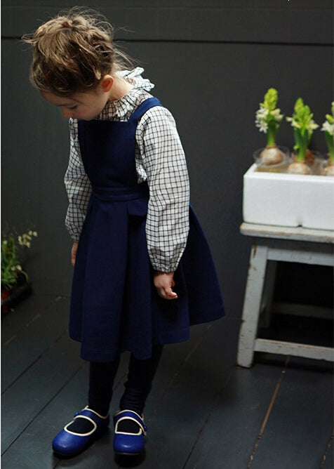 Blue Navy Pinafore Dress