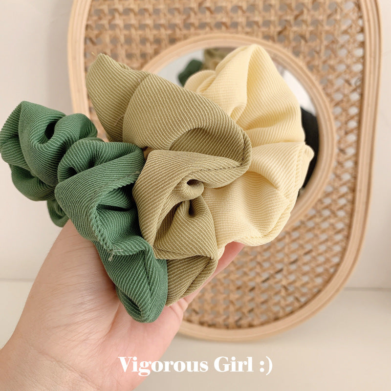 Cord Hair Scrunchie -  Yellow Cream