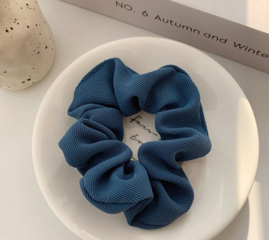 Cord Hair Scrunchie - Blue