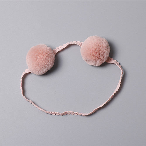 Baby Pom Pom Headband - Pink