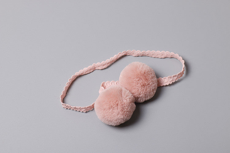 Baby Pom Pom Headband - Pink