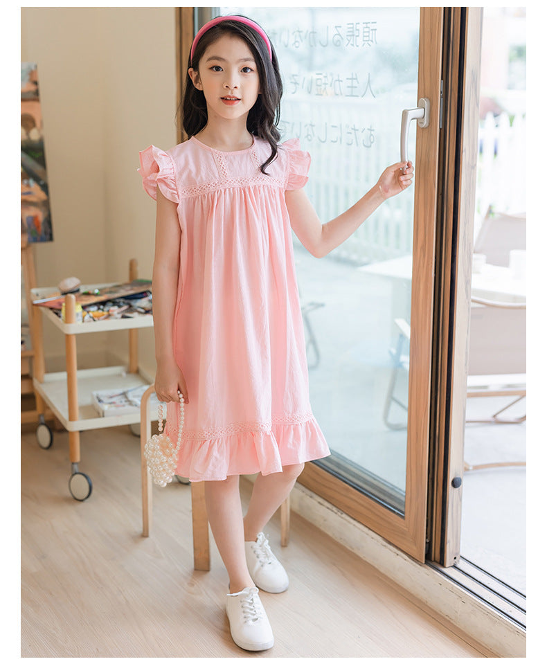 Short Sleeve Fun Jersey Dress - Pink