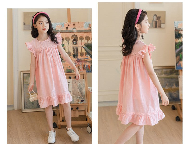 Short Sleeve Fun Jersey Dress - Pink