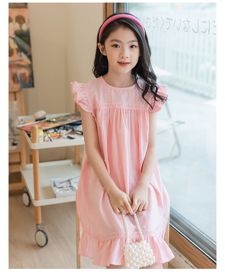 Short Sleeve Fun Jersey Dress - Pink