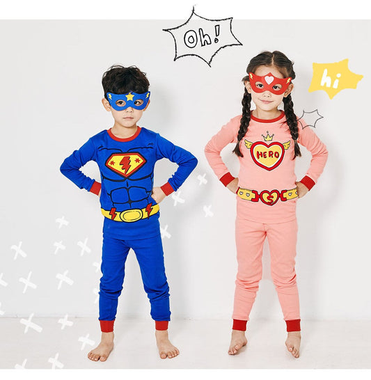 Boys Organic Cotton Pyjamas -  Super Hero (Korean Design)