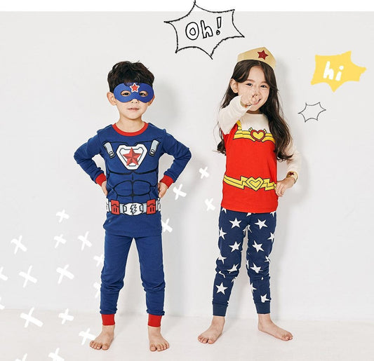 Boys Organic Cotton Pyjamas -  Captain America (Korean Design)