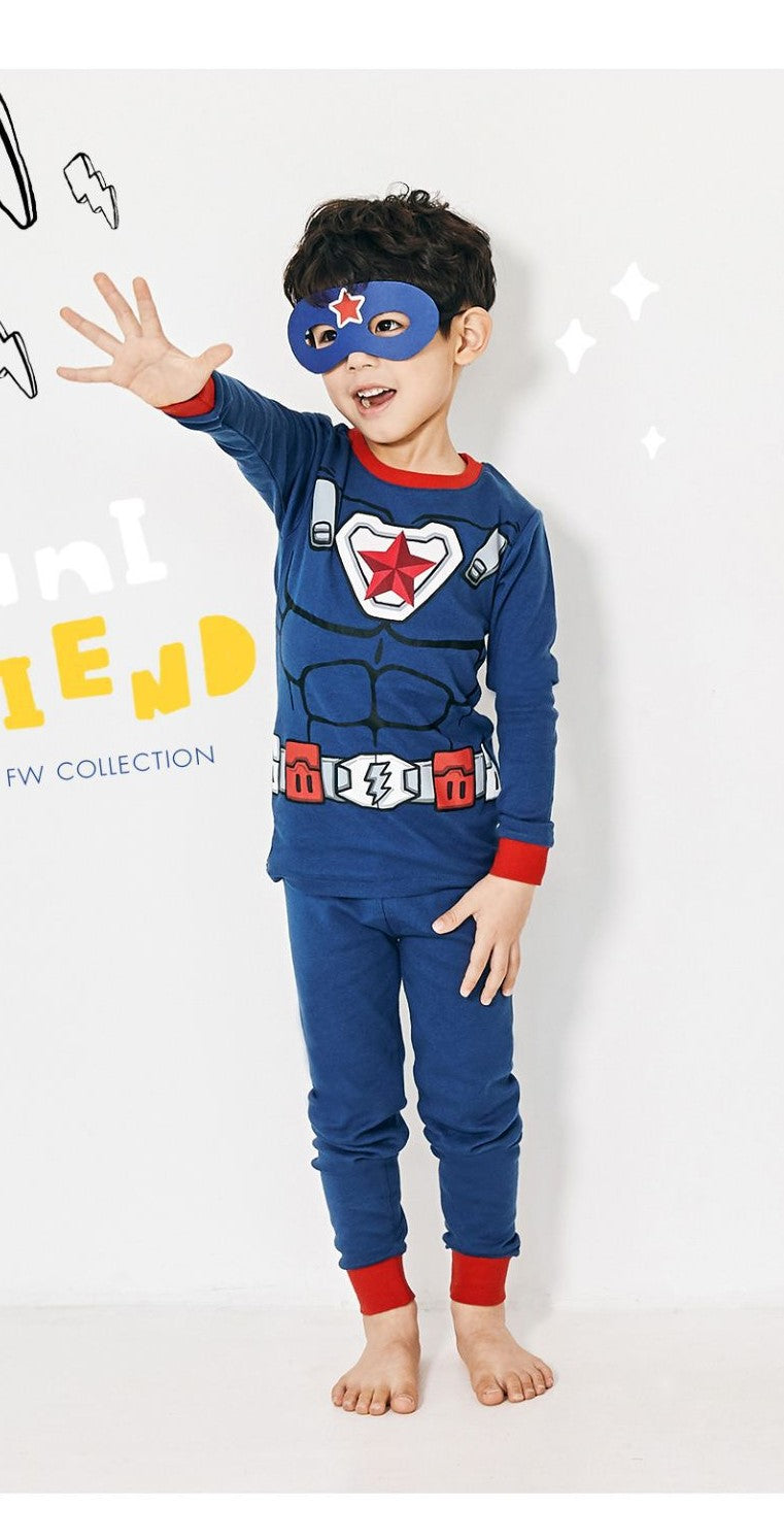 Boys Organic Cotton Pyjamas -  Captain America (Korean Design)