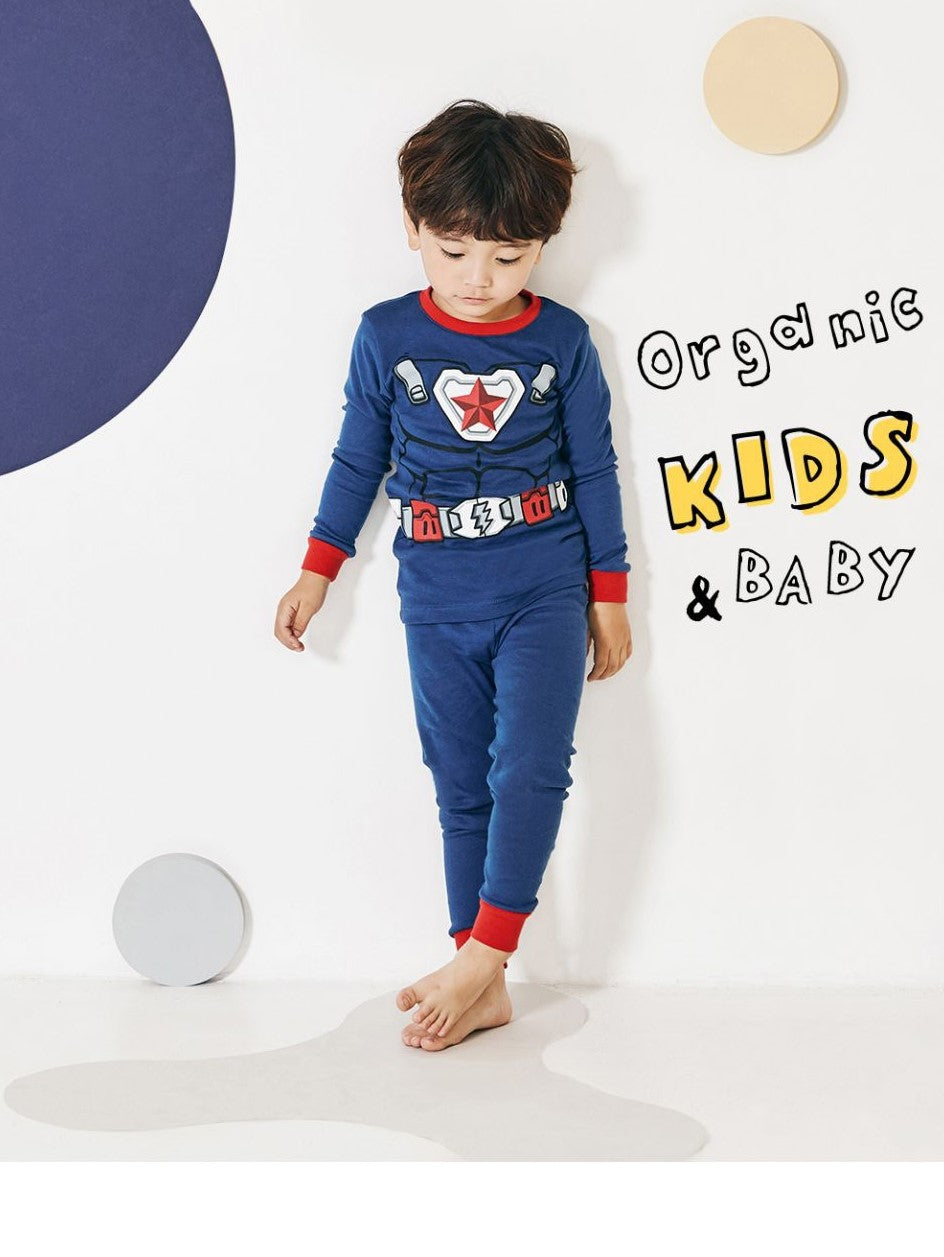 Boys Organic Cotton Pyjamas -  Captain America (Korean Design)