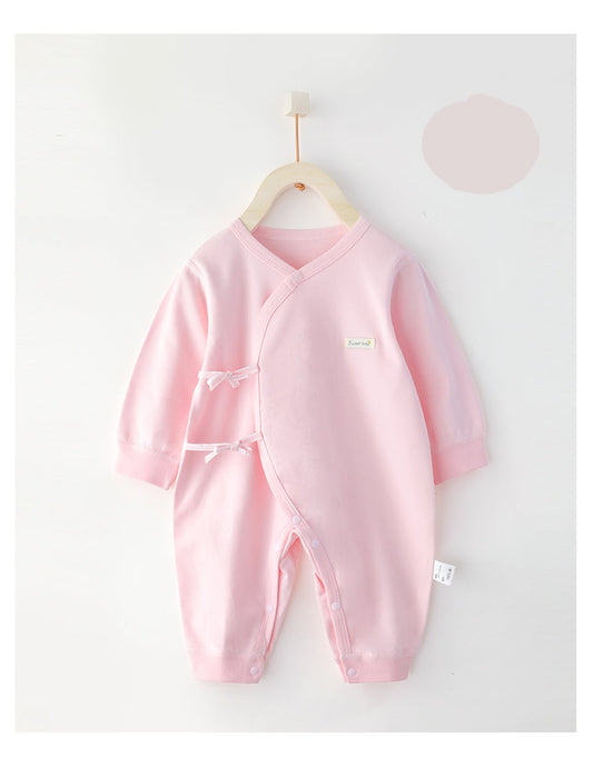 Cotton Wrap Style New Born Baby Sleepsuits- Pink