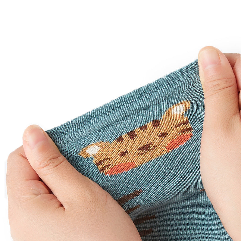 Baby Animal Rich Cotton Socks - 3 Pairs in a Box