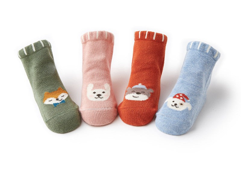 Baby Animal Socks - 4 Pairs in a Box