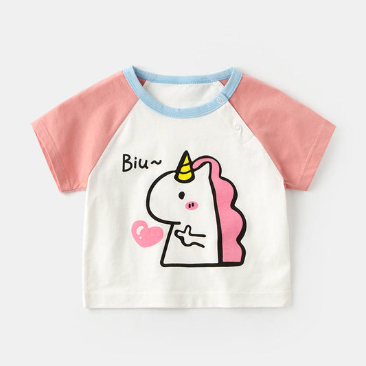 Girl Cotton T-shirt (Unicorn)