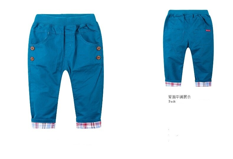 Roll Up Cotton Trouser- Blue