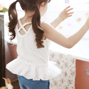 Cherry Bunny Embroidered Tulle Blouse (White)