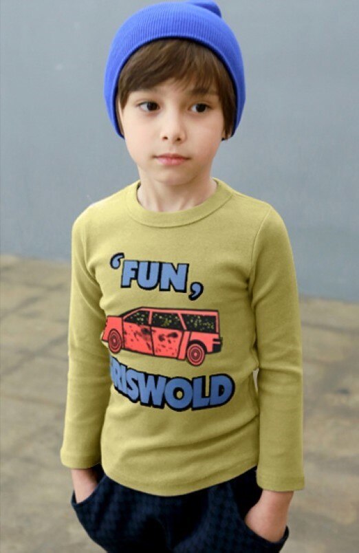 Korean Style Fun Car Slim Fit Cotton Boys T-shirts