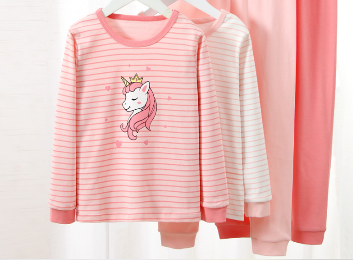 Long John Pyjamas- Unicorn -Pink