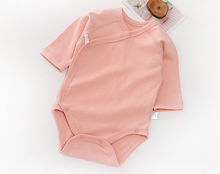 Baby Long Sleeve Wrap Style Bodysuits - Pink