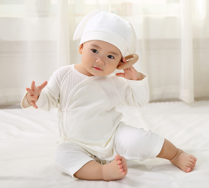 Cotton Baby Sleepsuit - White