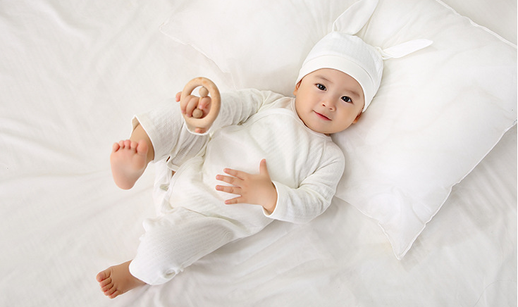 Cotton Baby Sleepsuit - White