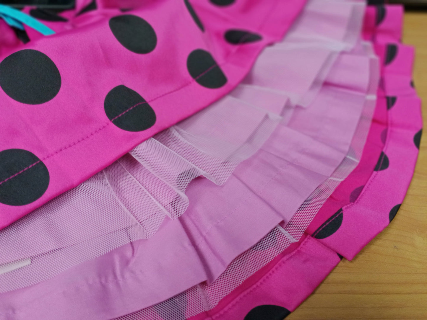 Pink Polka Dot Skirt ( Made In Korea)