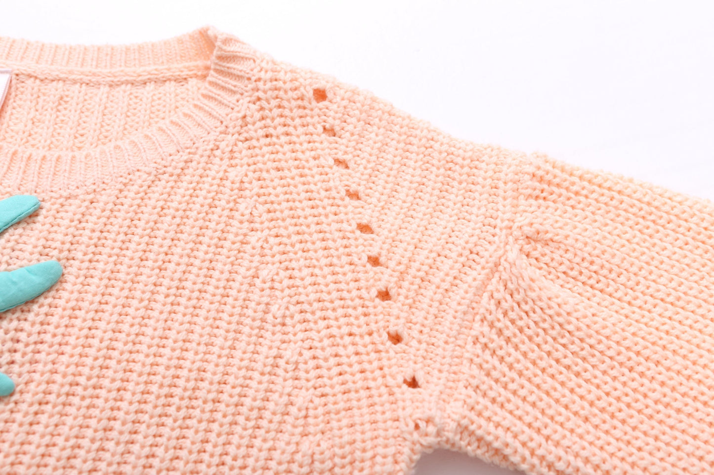 Peach Knitted Girl Sweater