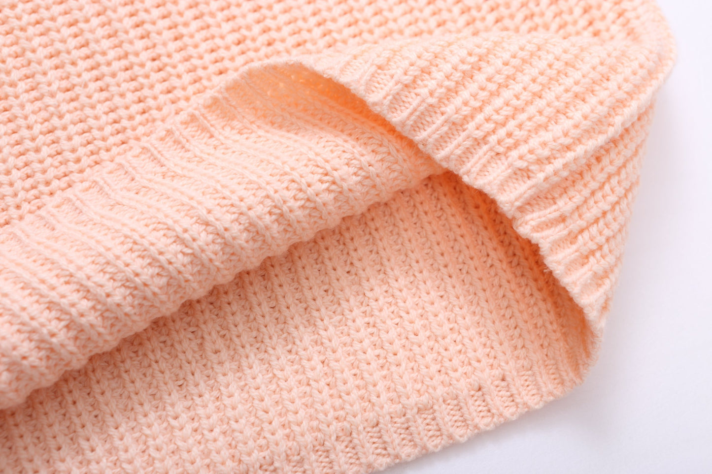 Peach Knitted Girl Sweater