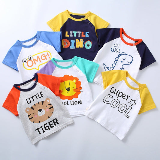 Cute Colorful Animal Print T-shirt For Boy And Girl