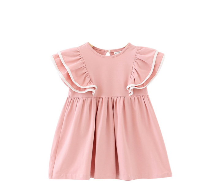 Flying Sleeve Girl dress - Pink