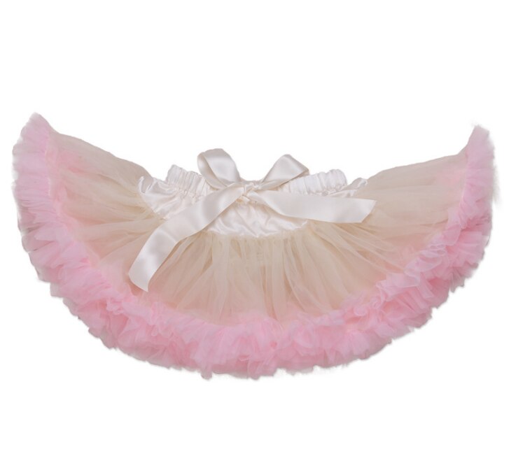 Adjustable Waist Baby TuTu Skirt for 0-2 Years-  Creme