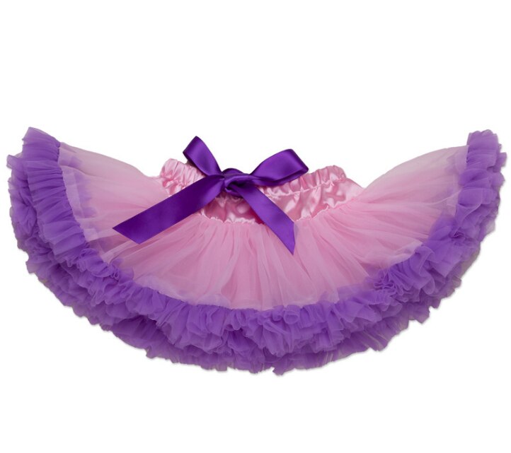 Adjustable Waist Baby TuTu Skirt for 0-2 Years-  Pink/Purple