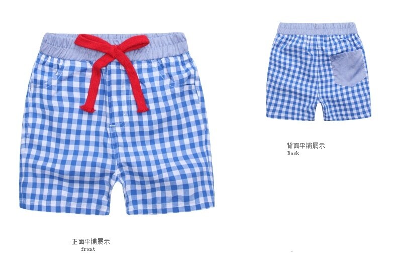 Boy Japanese Style Cotton Two-Tone Short - Blue