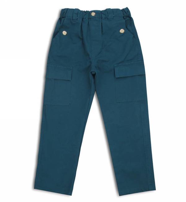 Indigo Cotton Cargo Trousers (Korean Design)